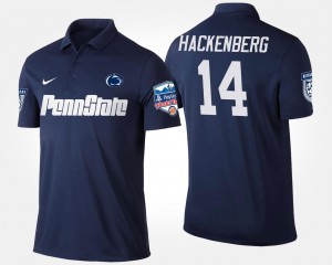 #14 Christian Hackenberg PSU Navy Men's Polo Fiesta Bowl Name and Number Bowl Game 775288-541