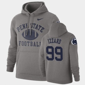 #99 Coziah Izzard Penn State Nittany Lions Heathered Gray Men's Hoodie Pullover Retro Football 352210-421