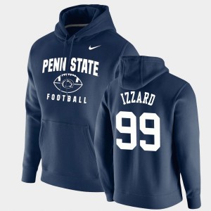 #99 Coziah Izzard PSU Nittany Lions Navy Mens Hoodie Football Pullover Oopty Oop 283733-263