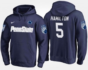 #5 DaeSean Hamilton Nittany Lions Navy Men Hoodie Name and Number 960488-604