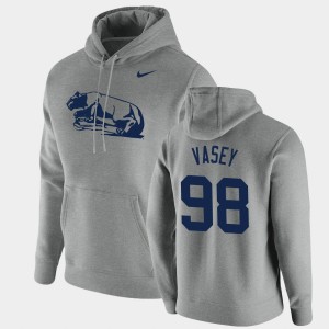 #98 Dan Vasey PSU Lions Heathered Gray Mens Hoodie Pullover Vintage School Logo 682890-207