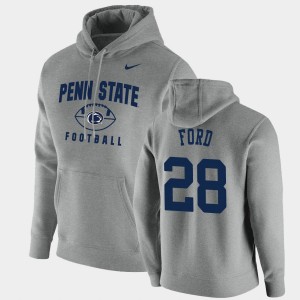 #28 Devyn Ford Lions Gray Men Hoodie Football Pullover Oopty Oop 197301-477