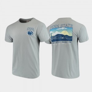 PSU Lions Gray Men T-Shirt Comfort Colors Campus Scenery 974014-865