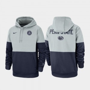 PSU Nittany Lions Gray Navy Men's Hoodie Therma Performance Pullover Rivalry 268147-776