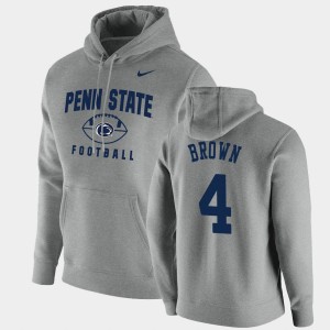 #4 Journey Brown Penn State Lions Gray Men's Hoodie Football Pullover Oopty Oop 156322-435