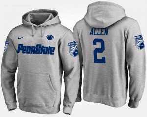 #2 Marcus Allen Penn State Gray Men Hoodie Name and Number 103430-820