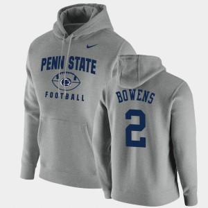 #2 Micah Bowens Nittany Lions Gray Men's Hoodie Football Pullover Oopty Oop 794725-847