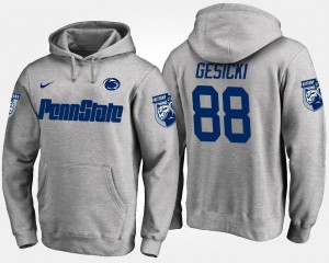 #88 Mike Gesicki PSU Gray Men Hoodie Name and Number 338791-715
