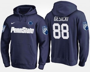 #88 Mike Gesicki Penn State Lions Navy Mens Hoodie Name and Number 418761-736