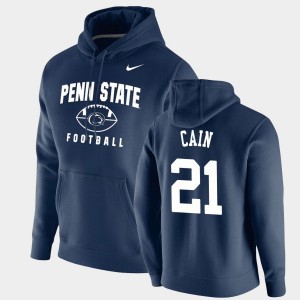 #21 Noah Cain Nittany Lions Navy Mens Hoodie Football Pullover Oopty Oop 948205-426