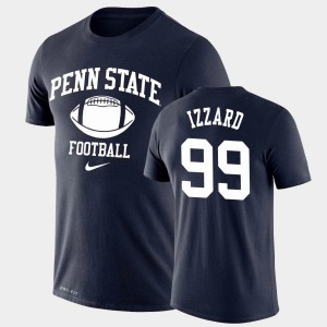 #99 Coziah Izzard PSU Navy Men's T-Shirt Lockup Legend Performance Retro Football 259232-441