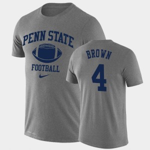 #4 Journey Brown Penn State Lions Heathered Gray Men's T-Shirt Lockup Legend Performance Retro Football 407203-697