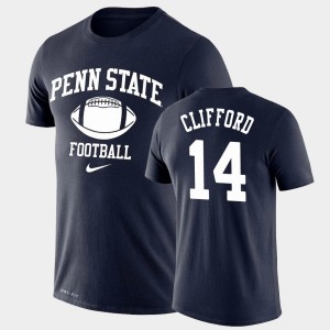 #14 Sean Clifford Penn State Navy Men's T-Shirt Lockup Legend Performance Retro Football 516549-346