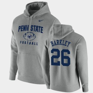 #26 Saquon Barkley Penn State Gray Mens Hoodie Football Pullover Oopty Oop 213490-668