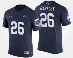 #26 Saquon Barkley Lions Navy Mens T-Shirt Fiesta Bowl Bowl Game 625035-118