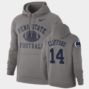 #14 Sean Clifford PSU Lions Heathered Gray Men Hoodie Pullover Retro Football 494949-659