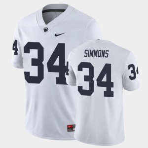 #34 Shane Simmons Penn State Lions White Men's Jersey Game College Football 512079-346