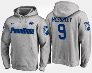 #9 Trace McSorley Penn State Nittany Lions Gray Men's Hoodie Name and Number 309384-602