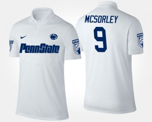 #9 Trace McSorley PSU Nittany Lions White Men Polo Name and Number 405808-471