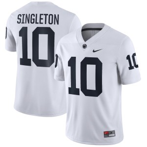 #10 Nicholas Singleton Penn State White Men's Jersey Football 994526-846
