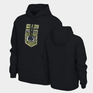 PSU Nittany Lions Black Camo Men's Hoodie Veterans 805615-702