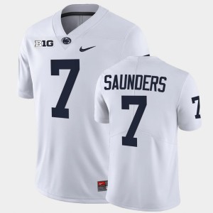 #7 Kaden Saunders PSU White Mens Jersey Limited College Football 218091-106