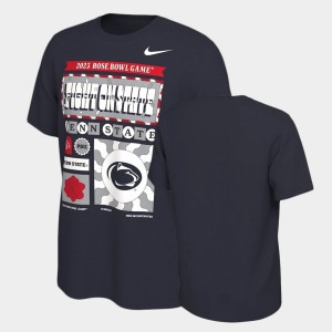 PSU Lions Navy Mens T-Shirt 2023 Rose Bowl Male Adult Mantra College Football 949146-908