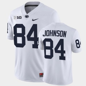 #84 Theo Johnson PSU Nittany Lions White Men's Jersey Limited College Football 966805-199