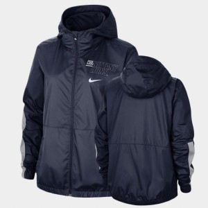 PSU Nittany Lions Navy Womens Jacket Anorak Parka Full Zip Woven Water Repellent 333037-835